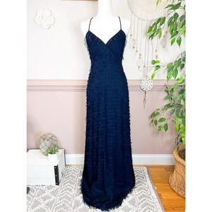 Yigal Azrouël Evening Gown Silk Navy NWT Sz 2